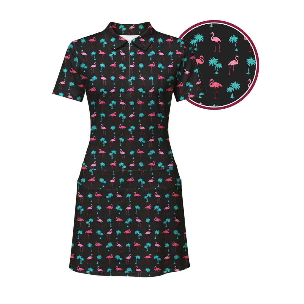 Flamingo Short Sleeve Dress