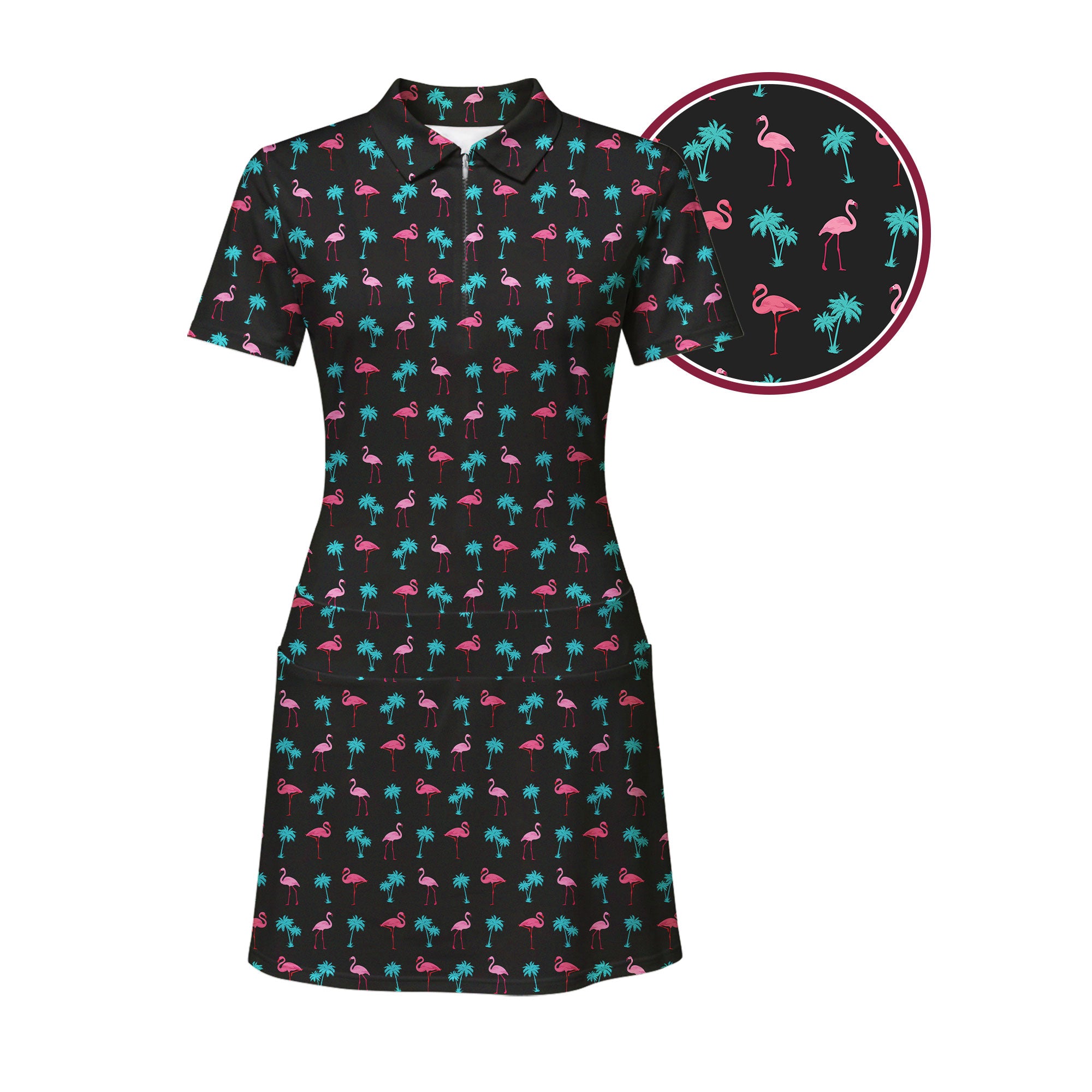 Flamingo Short Sleeve Dress