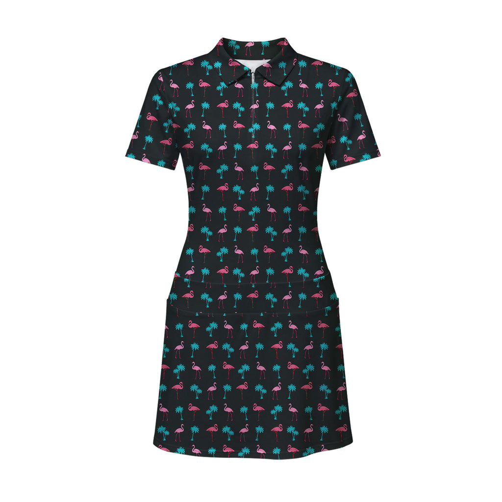 Flamingo Short Sleeve Dress