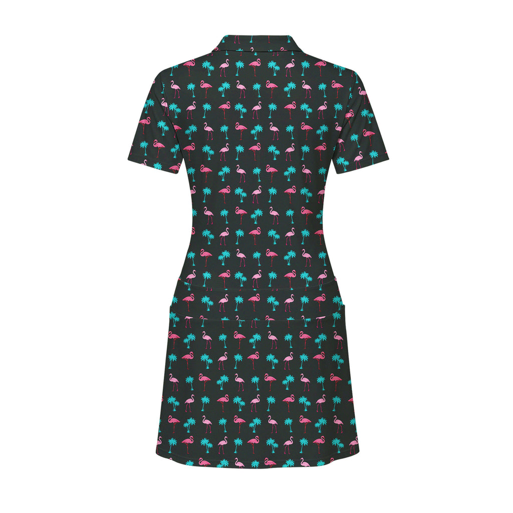 Flamingo Short Sleeve Dress