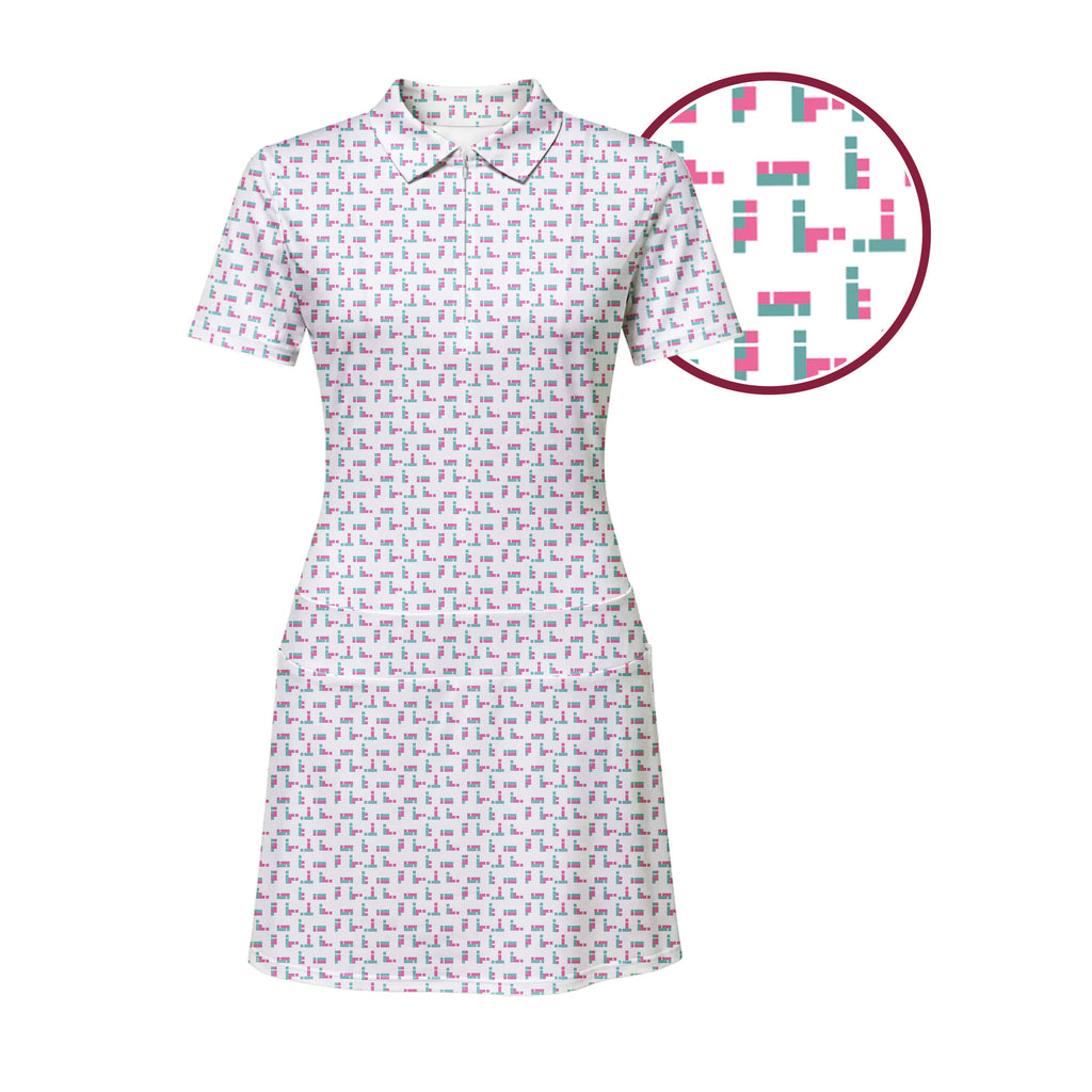 Puzzle Lovers Short Sleeve Dress