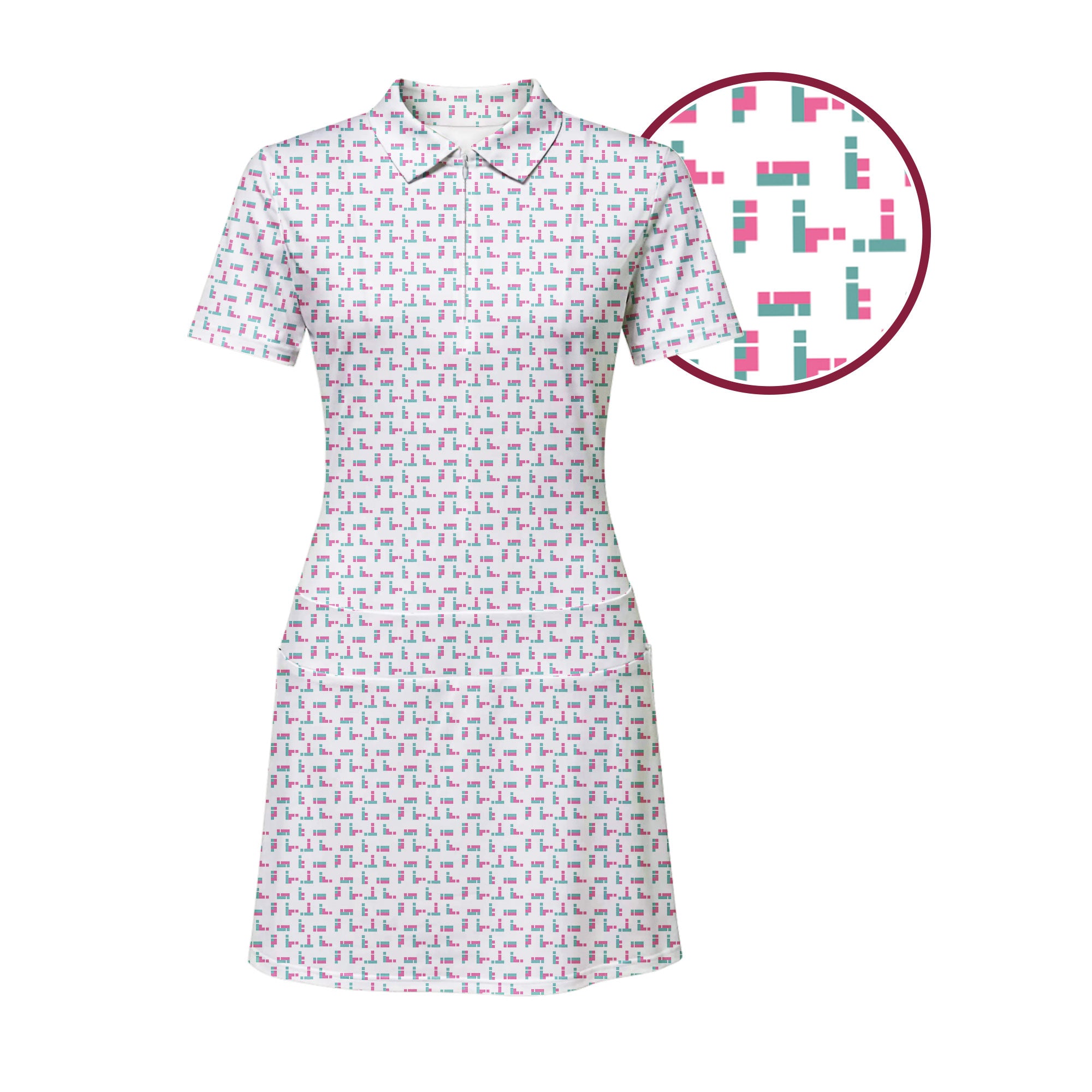 Puzzle Lovers Short Sleeve Dress