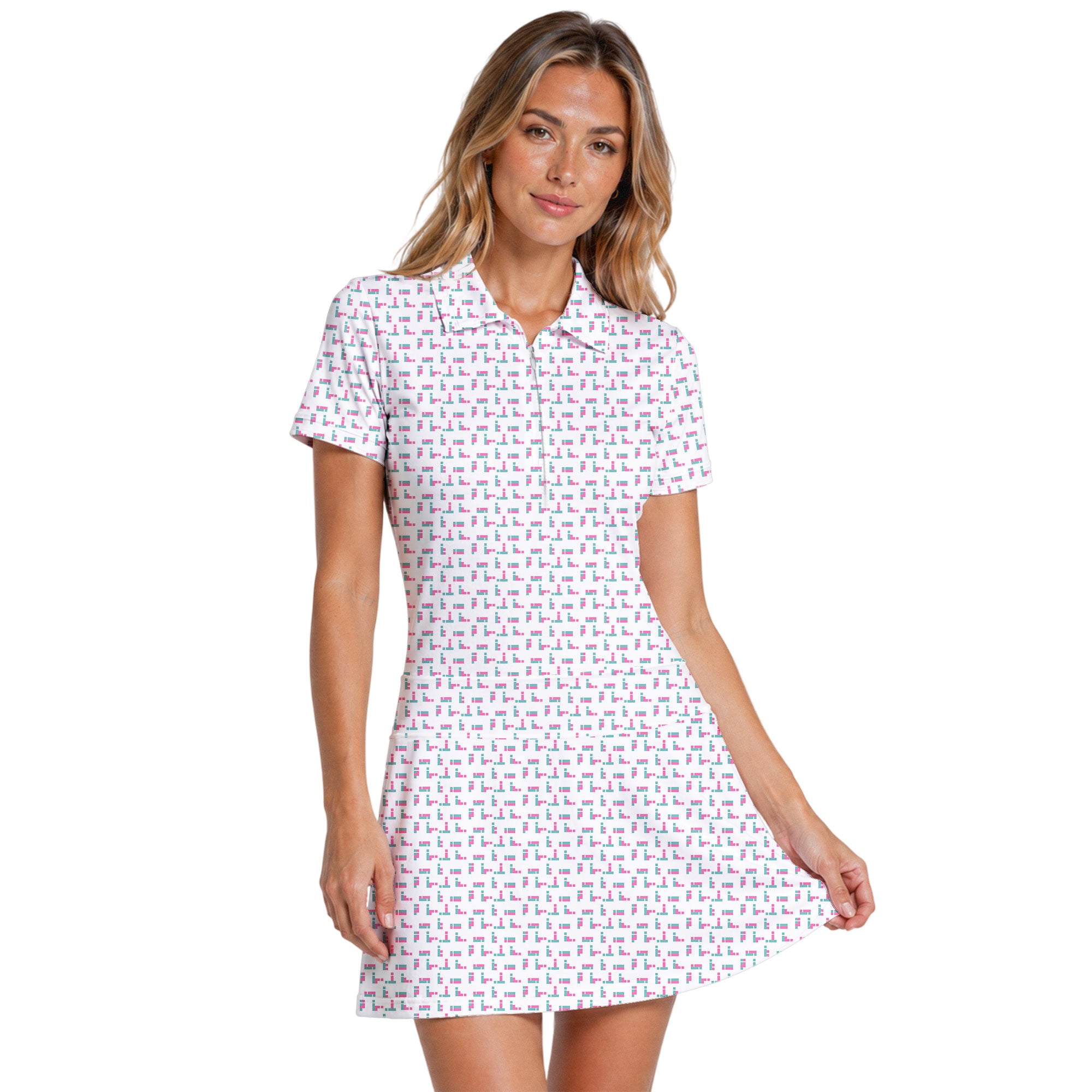 Puzzle Lovers Short Sleeve Dress