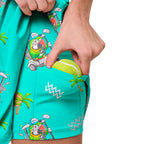 Parrot Drives Golf Cart Short Sleeve Dress