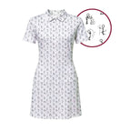 Stick Figures Playing Golf Short Sleeve Dress