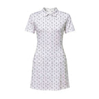 Stick Figures Playing Golf Short Sleeve Dress