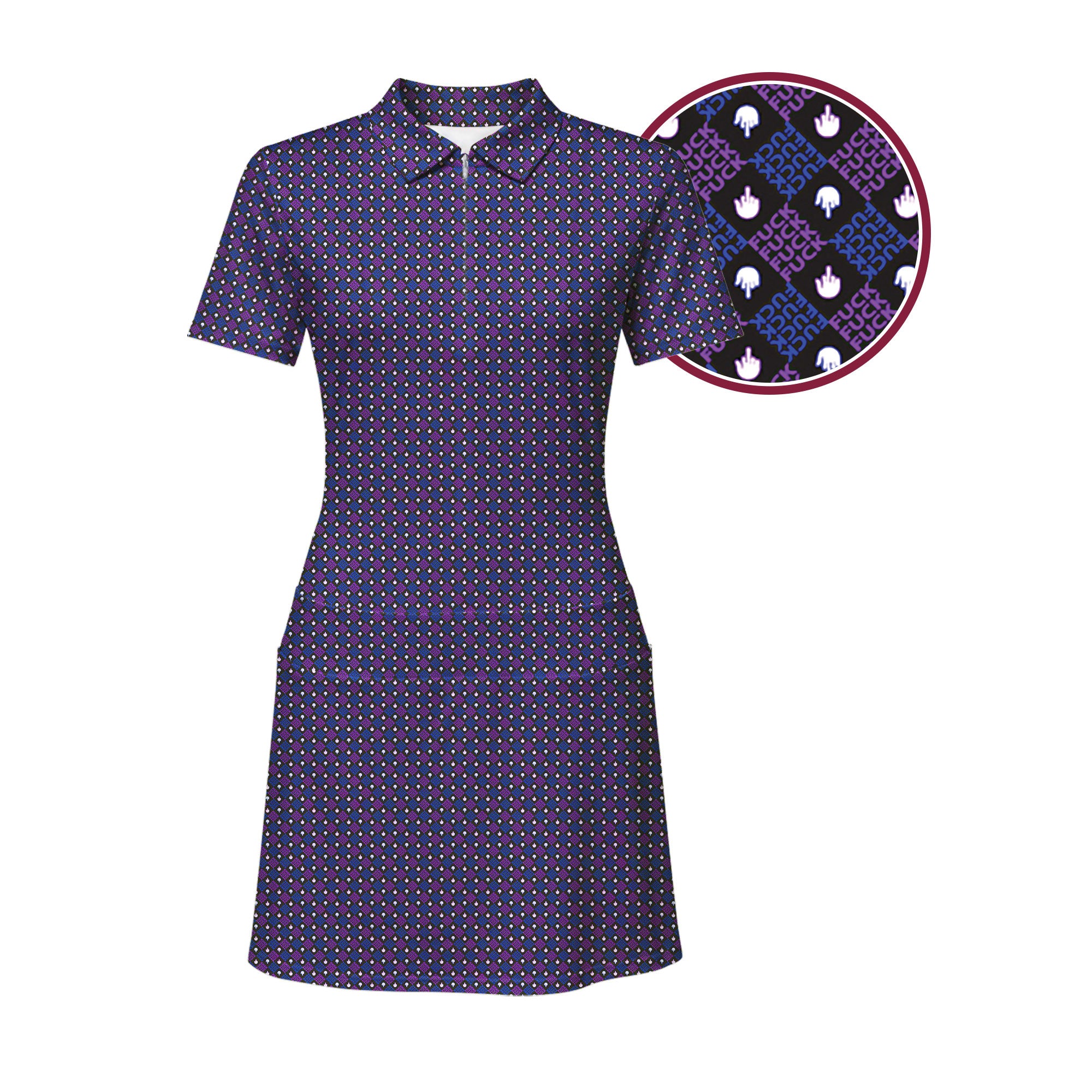 Polite Flip-Off Short Sleeve Dress
