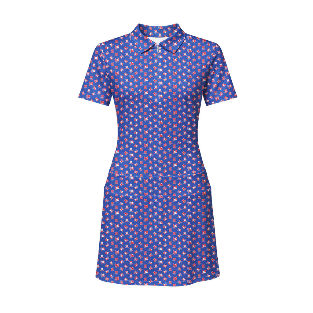 Uncle Sam Patriotic Short Sleeve Dress