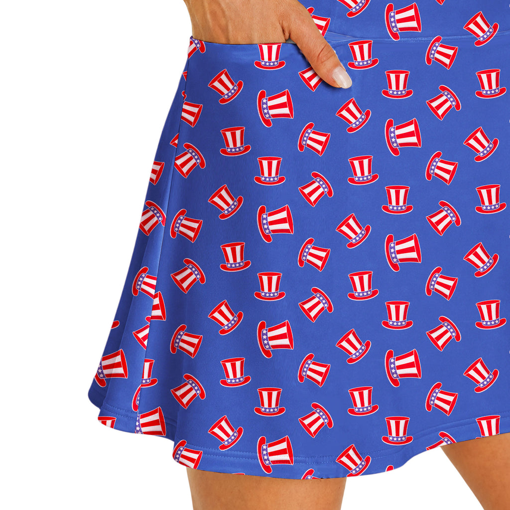 Uncle Sam Patriotic Short Sleeve Dress