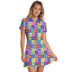 Peep Show Short Sleeve Dress