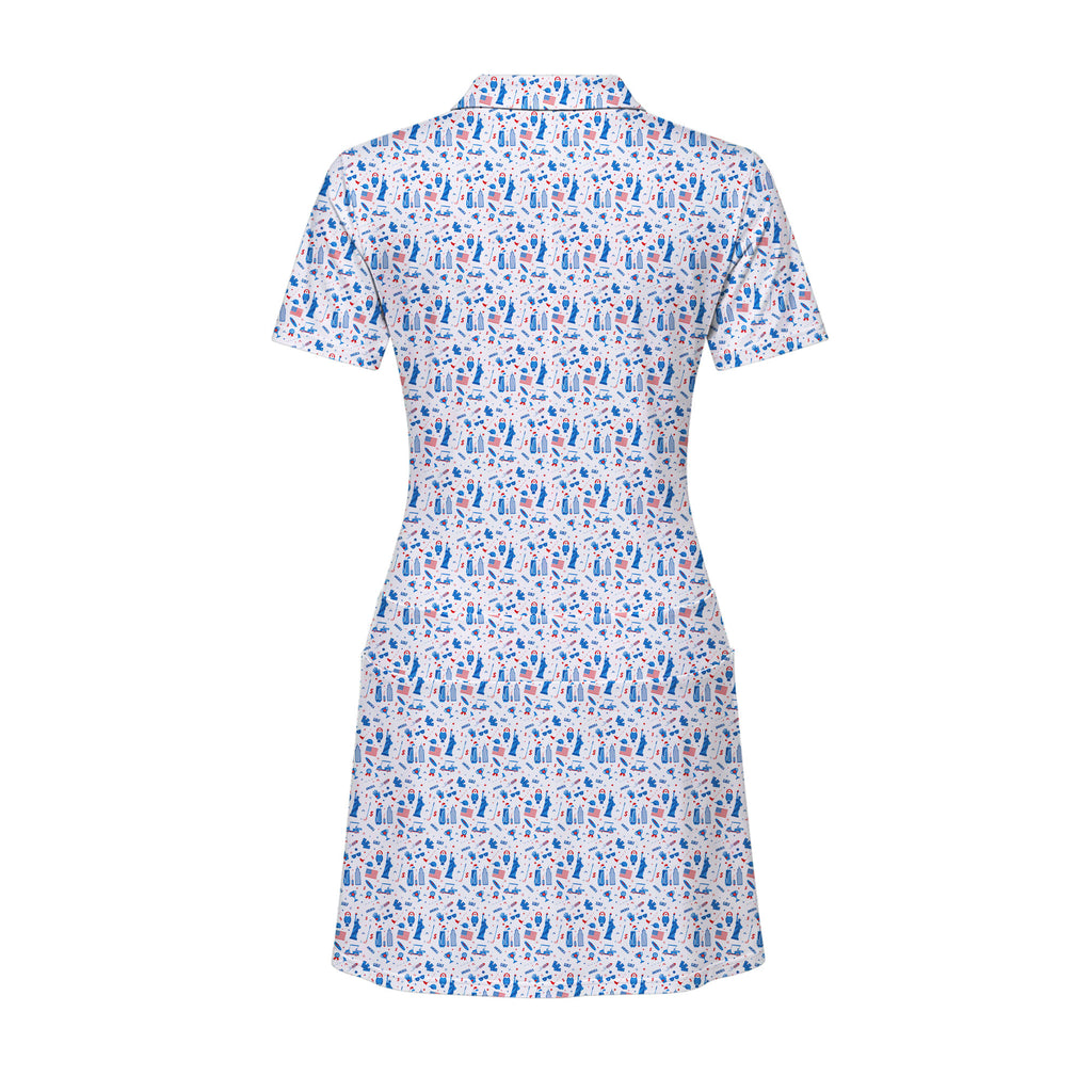 America Golf Short Sleeve Dress