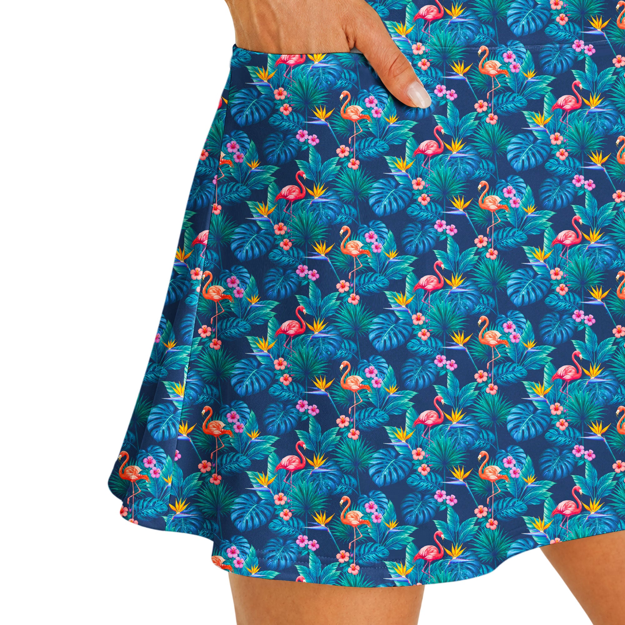 Floral Flamingo Short Sleeve Dress