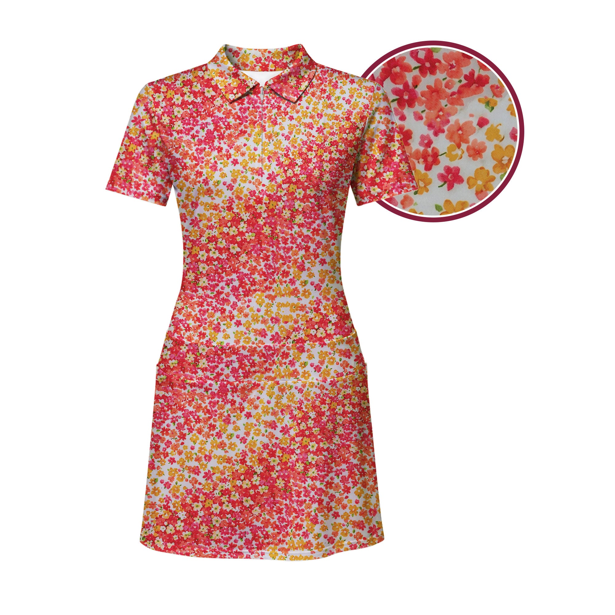 Azaleas Floral Short Sleeve Dress