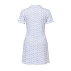 The Bluebonnets women's short sleeve golf dress, back flat lay