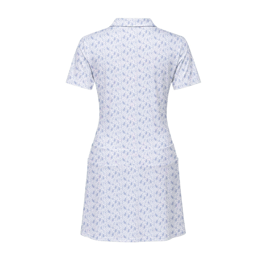 Back preview of The Bluebonnets Short Sleeve Dress with your team and number