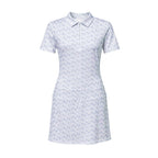 The Bluebonnets women's short sleeve golf dress, front flat lay