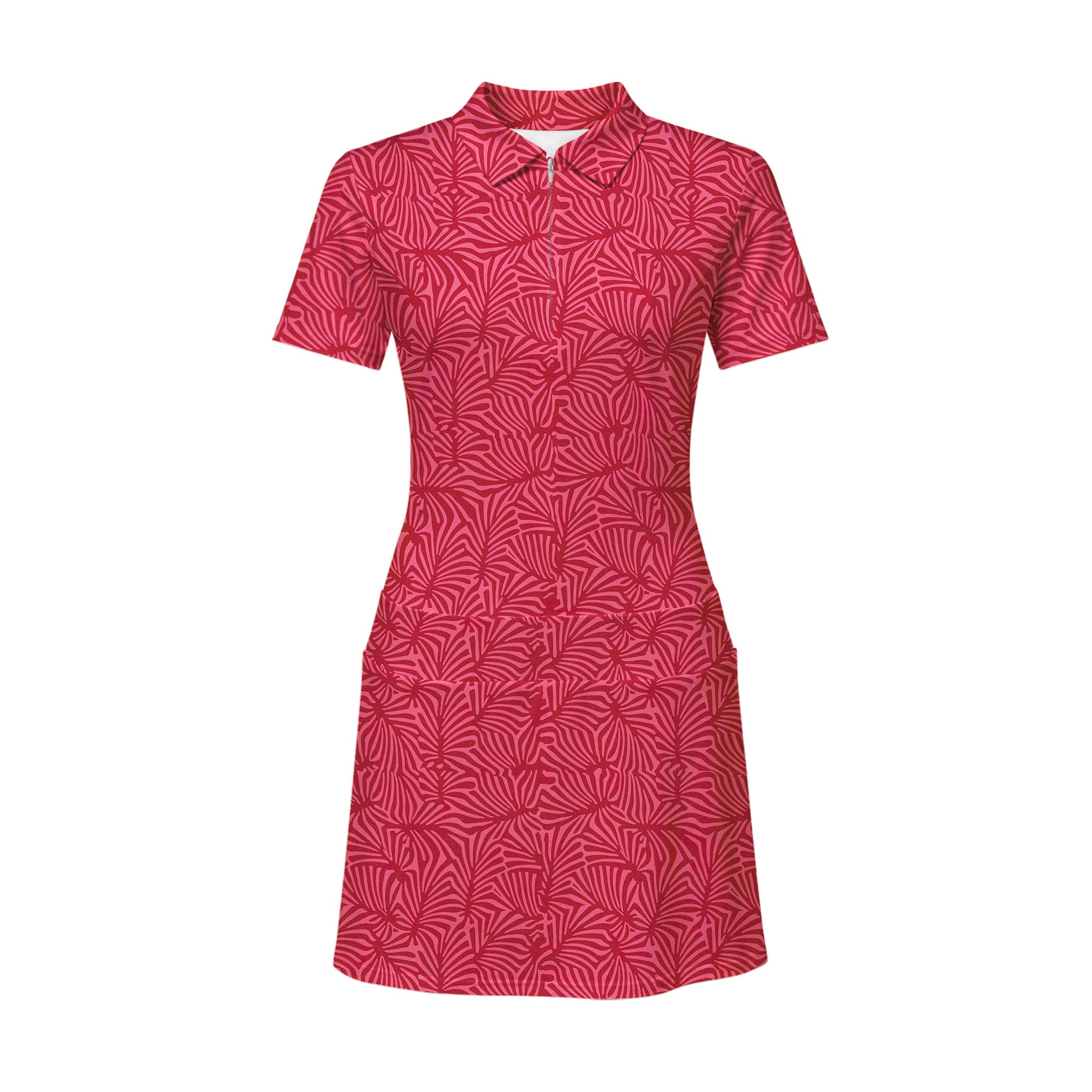Palmetto Leaf Short Sleeve Dress