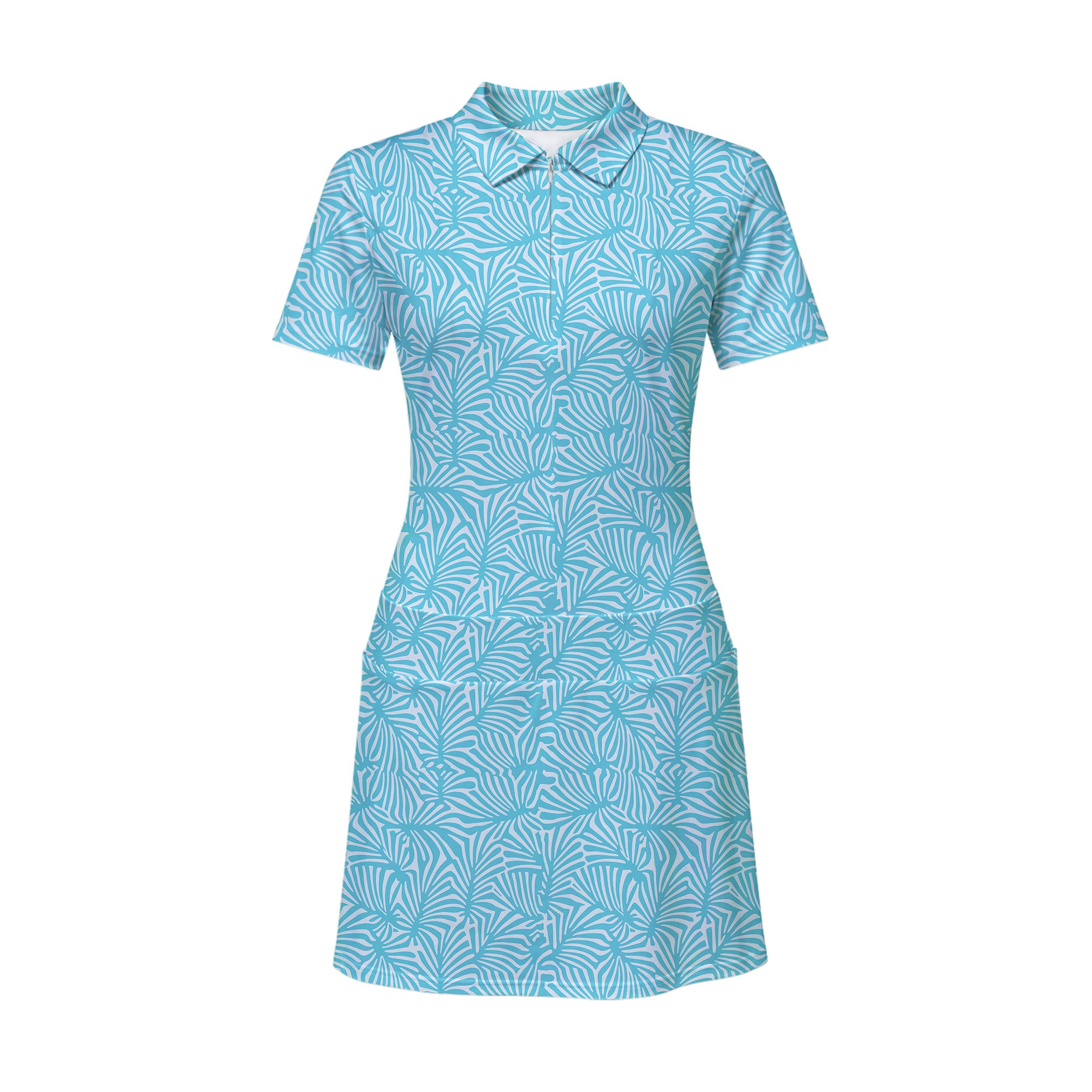 Palmetto Leaf Short Sleeve Dress