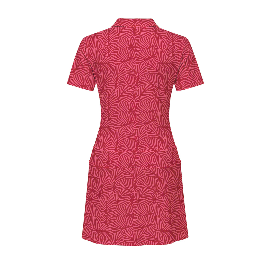 Palmetto Leaf Short Sleeve Dress