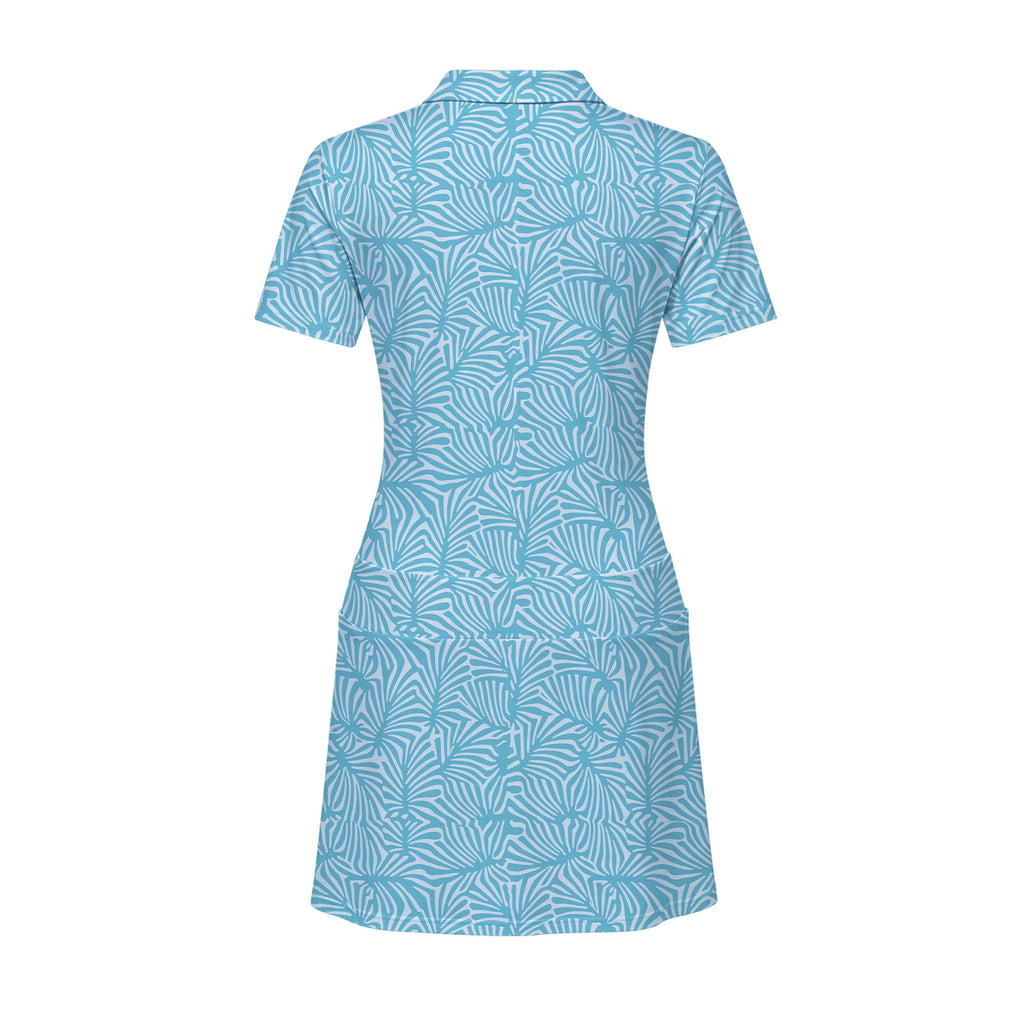 Palmetto Leaf Short Sleeve Dress