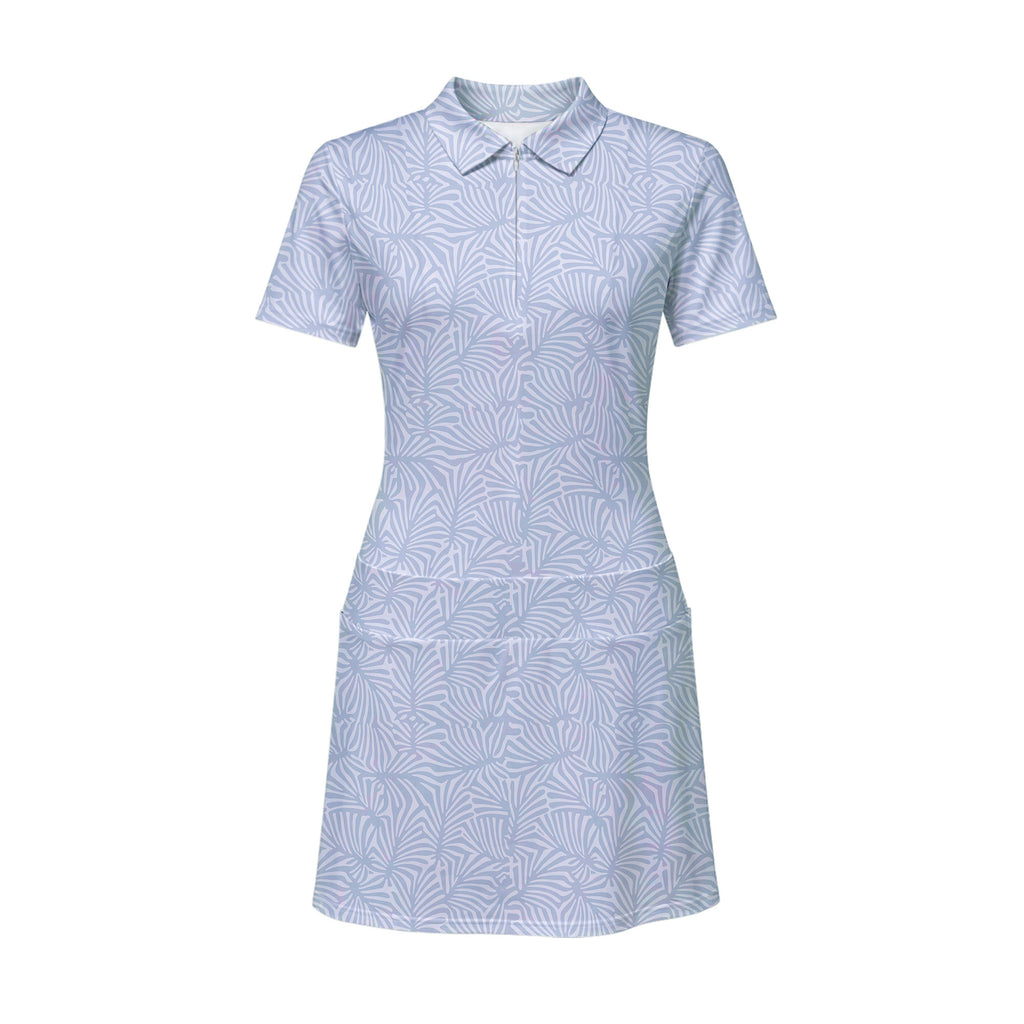 Palmetto Leaf Short Sleeve Dress
