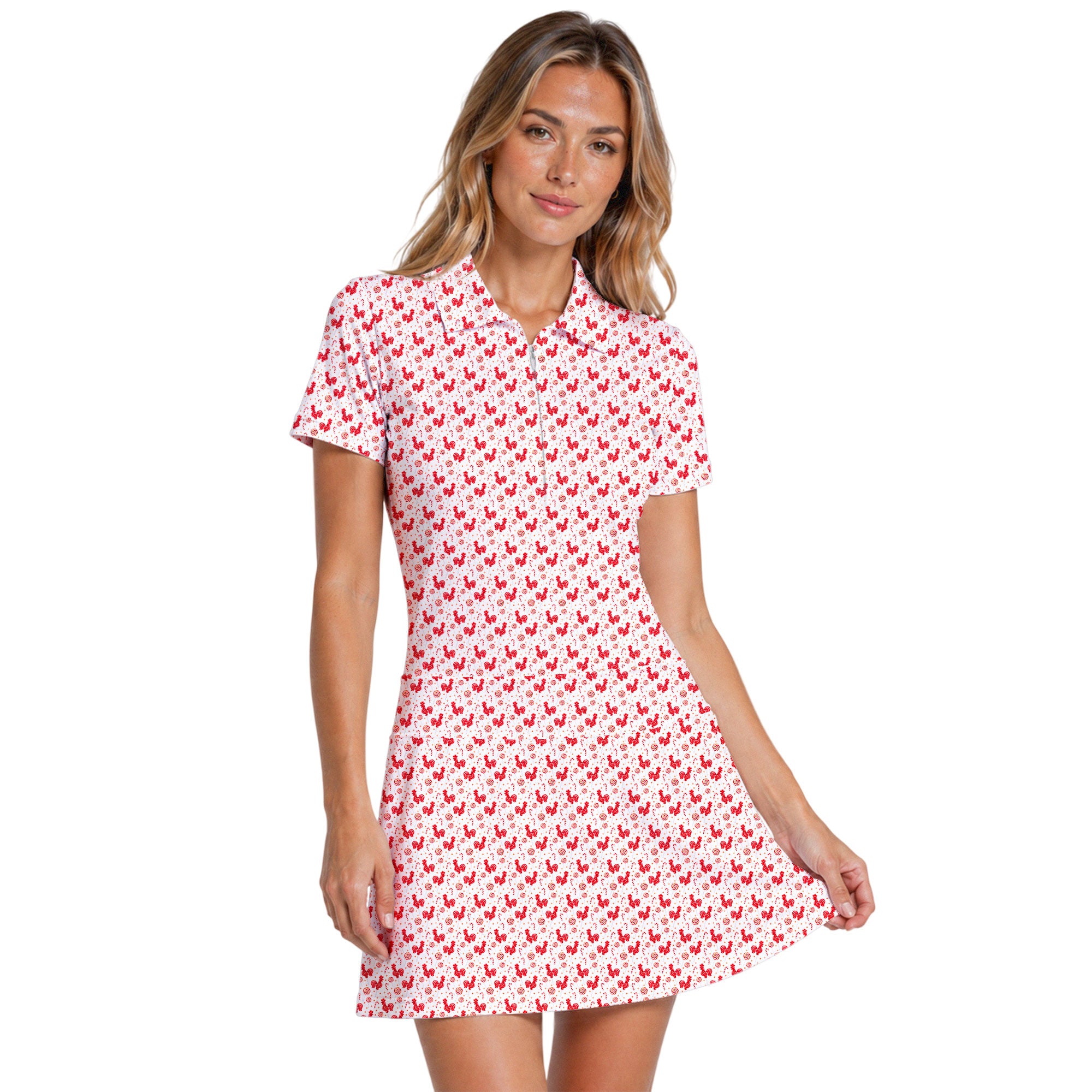 Rooster Lollipop Short Sleeve Dress