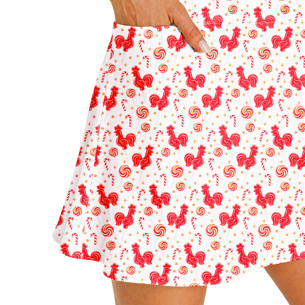 Rooster Lollipop Short Sleeve Dress