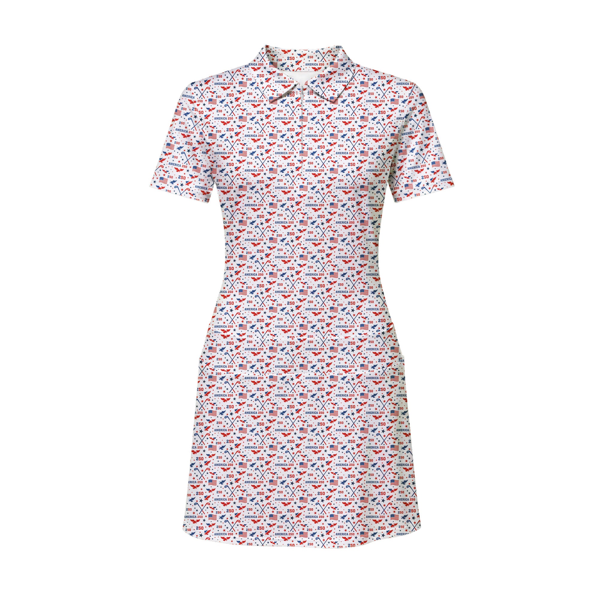 America 250 Fairways Short Sleeve Dress