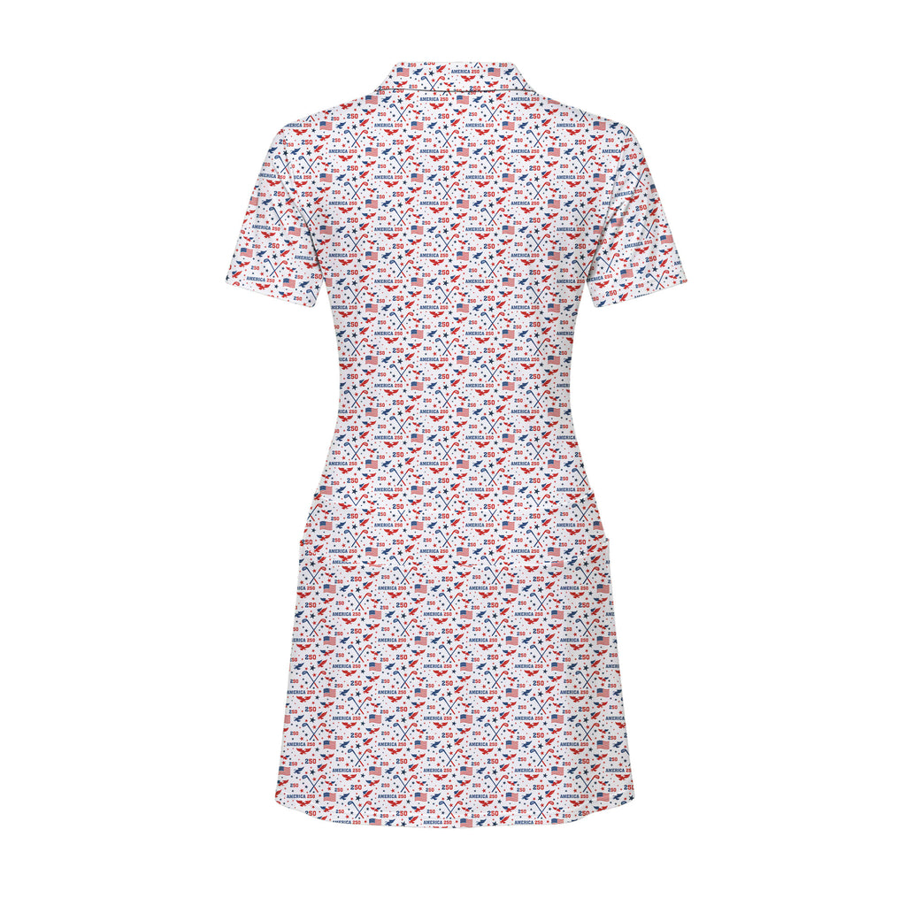 America 250 Fairways Short Sleeve Dress