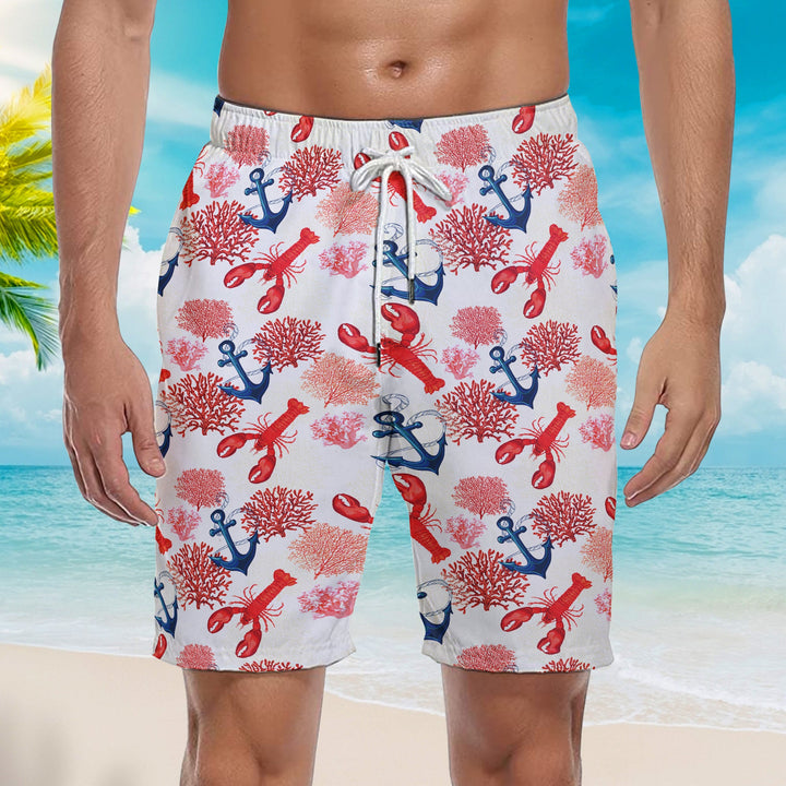 Lobster Tropical Beach Shorts For Men