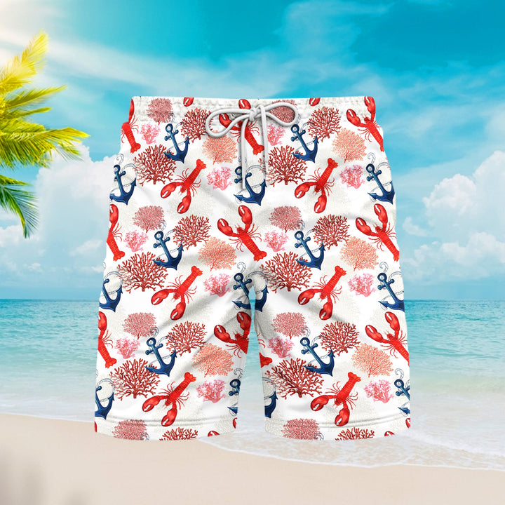 Lobster Tropical Beach Shorts For Men