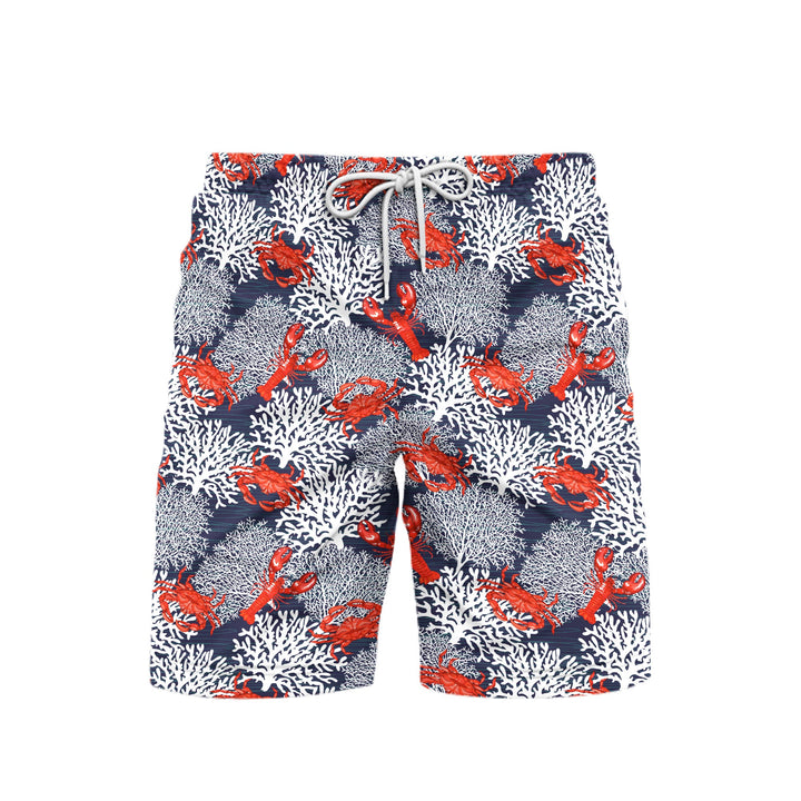 Funny Crabs And Lobsters Summer Beach Shorts For Men