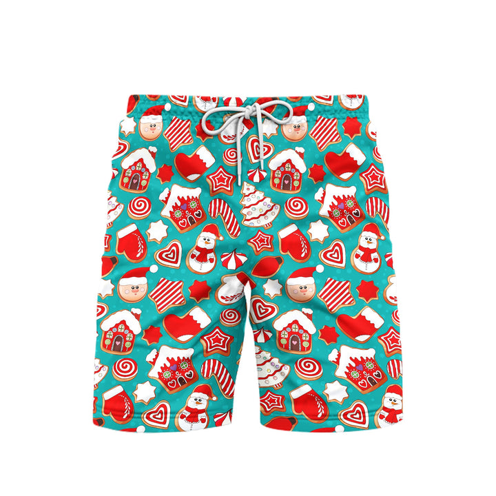 Gingerbread Cookies Christmas Sweets Beach Shorts For Men