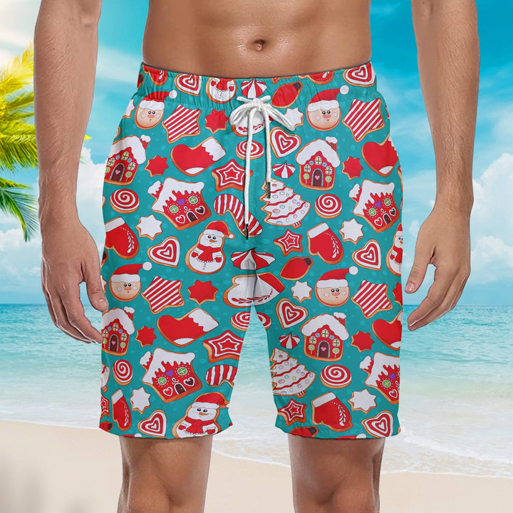 Gingerbread Cookies Christmas Sweets Beach Shorts For Men