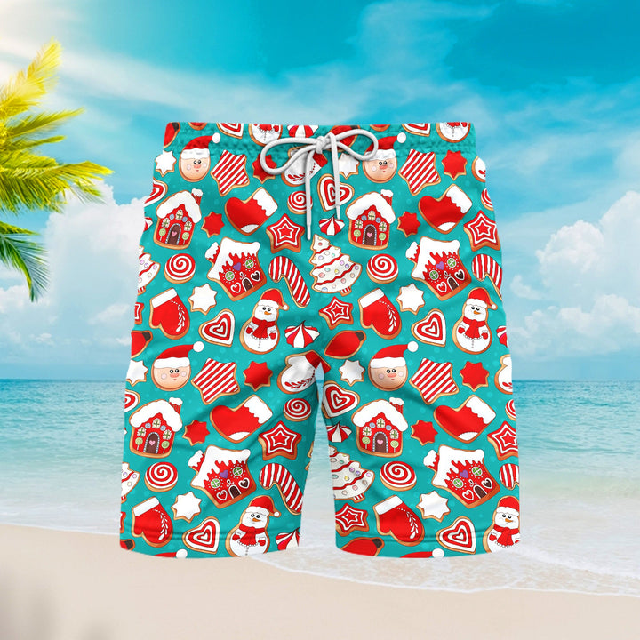 Gingerbread Cookies Christmas Sweets Beach Shorts For Men