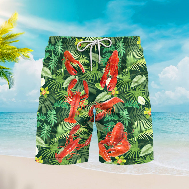 Lobster That Looked At Me Funny Tropical Vibe Beach Shorts For Men