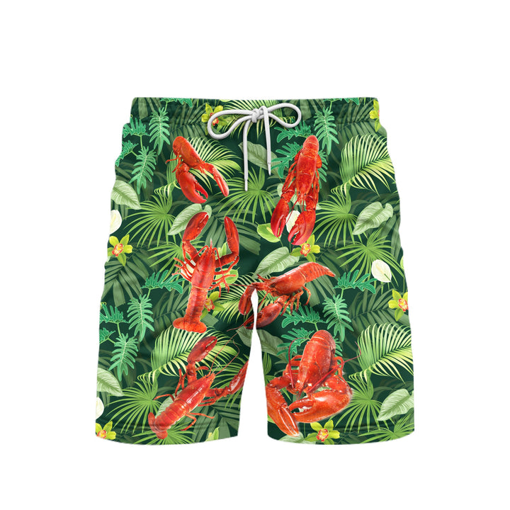 Lobster That Looked At Me Funny Tropical Vibe Beach Shorts For Men
