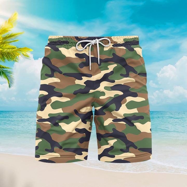 Hunting Camo Beach Shorts For Men