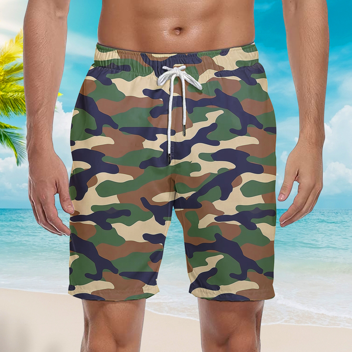 Hunting Camo Beach Shorts For Men