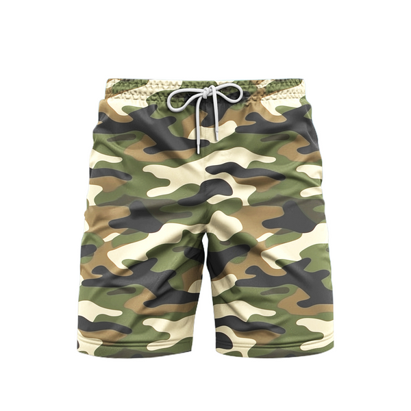 Hunting Camo Pattern Beach Shorts For Men