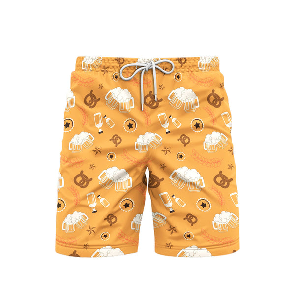 Oktoberfest Gift for Beer Lovers Festival Lovers Beer Pretzels Beach Shorts For Men 