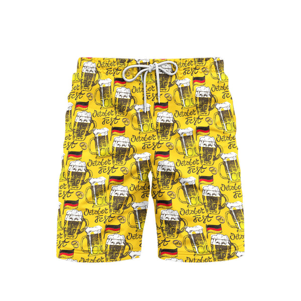 Oktoberfest Beer Somewhere Beach Shorts For Men 