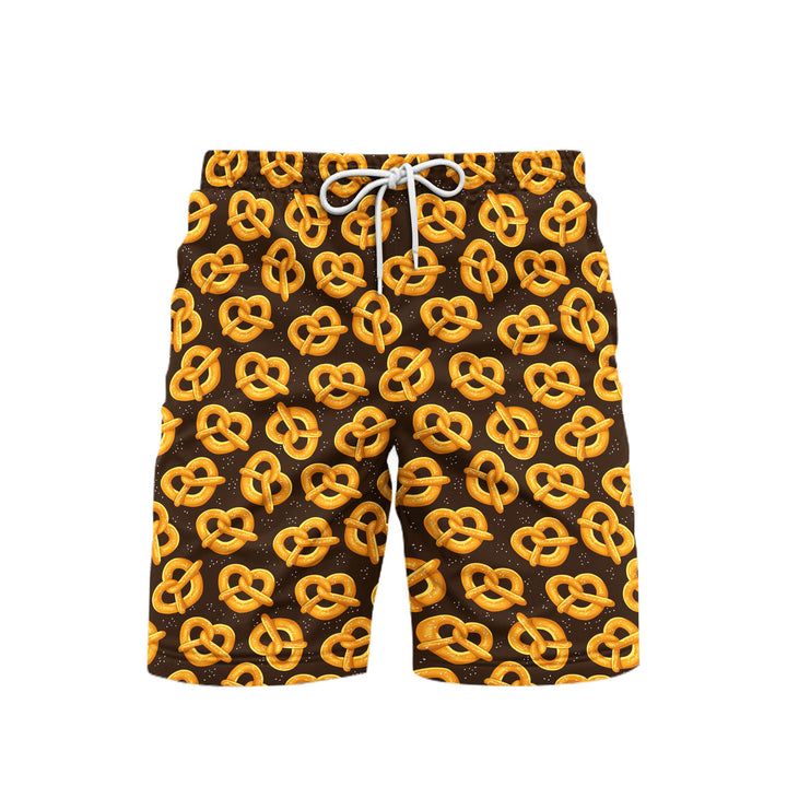 Pretzel And Oktoberfest Happy Beer Day Beach Shorts For Men