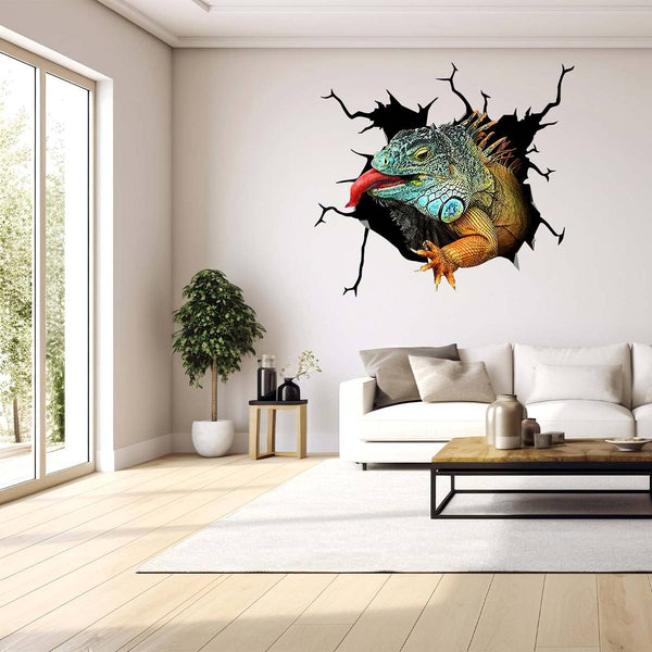 Vinyl Iguana 3D PVC Wall Sticker