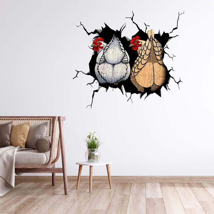 Funny Chickens 3D PVC Wall Stickers SW1791