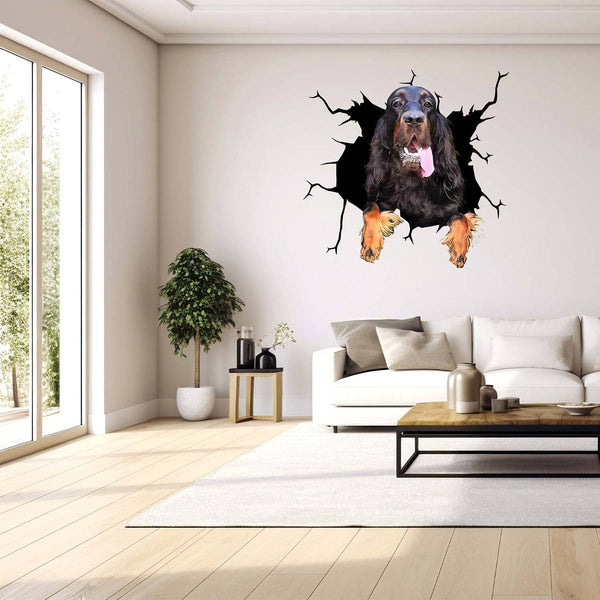 Funny Gordon Setter Dog 3D PVC Wall Sticker