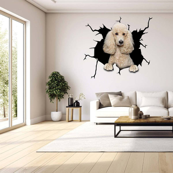 Funny Cute Poodle DogD PVC Wall Sticker