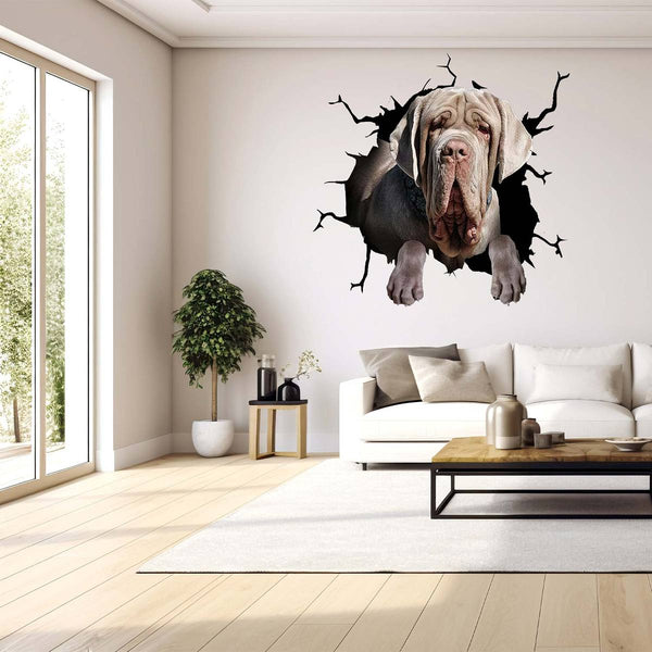 Funny Neapolitan Mastiff Dog 3D PVC Wall Sticker