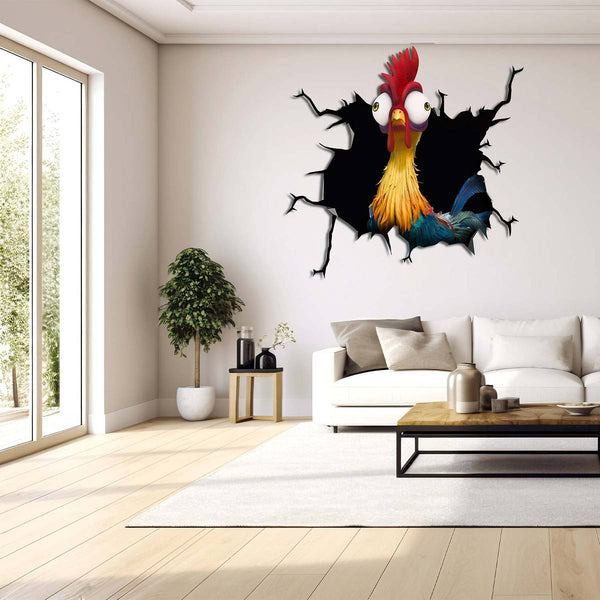 Funny Chicken 3D PVC Wall Sticker