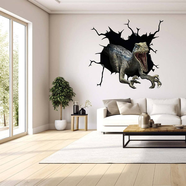 Velociraptor Dinosaur Jurassic Park 3D PVC Wall Sticker